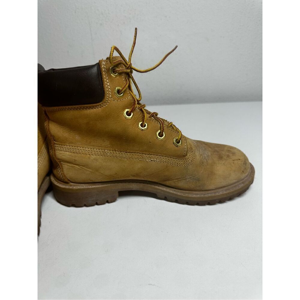 Timberland 6 Inch Boots 12909 Wheat Nubuck Premium Waterproof Men's Sz 5 M - Picture 8 of 12